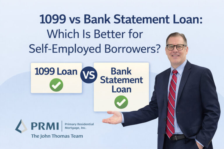 John Thomas explaining 1099 vs bank statement loan options for self-employed mortgage borrowers in Delaware and Maryland
