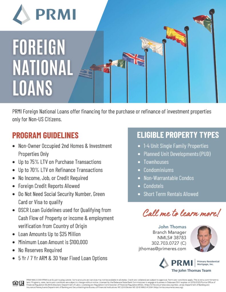 Foreign National Loan Program