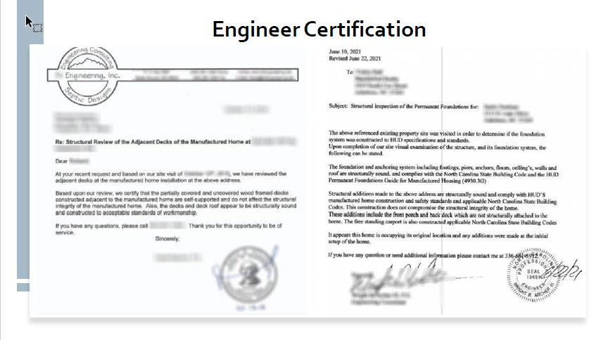 Manufactured Home Loans Engineer Certification