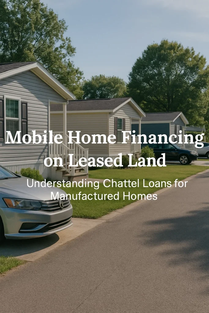 Mobile Home Loan on Leased Land