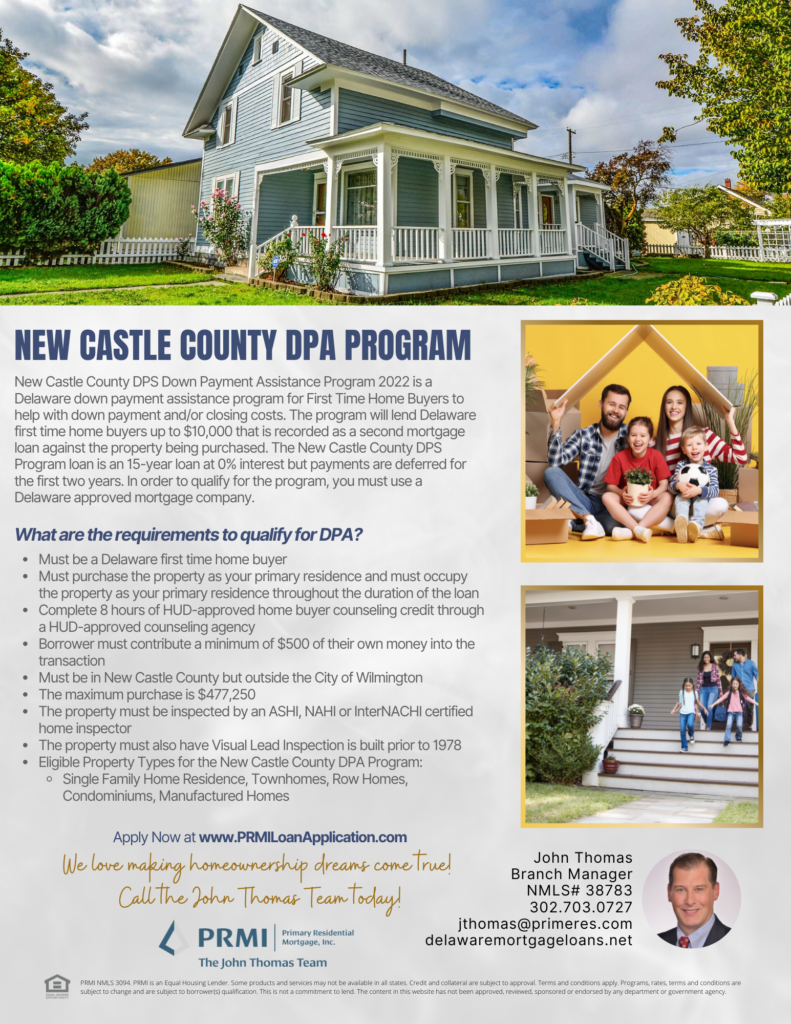 New Castle County DPS Down Payment Assistance Program