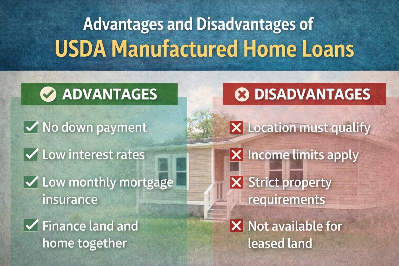 USDA Manufactured Home Loans Pros & Cons