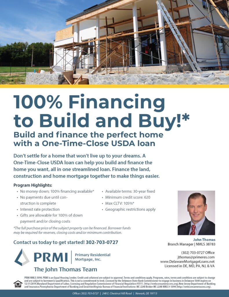 USDA One Time Close Construction Loan