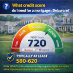 What credit score do I need for a mortgage in Delaware minimum requirements 580 to 620