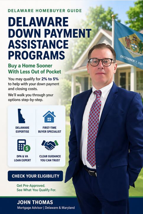 John Thomas explaining Delaware down payment assistance programs for homebuyers