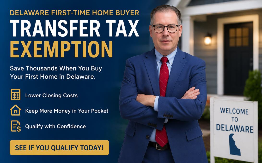 Delaware first-time home buyer transfer tax exemption — save up to $2,000 at closing