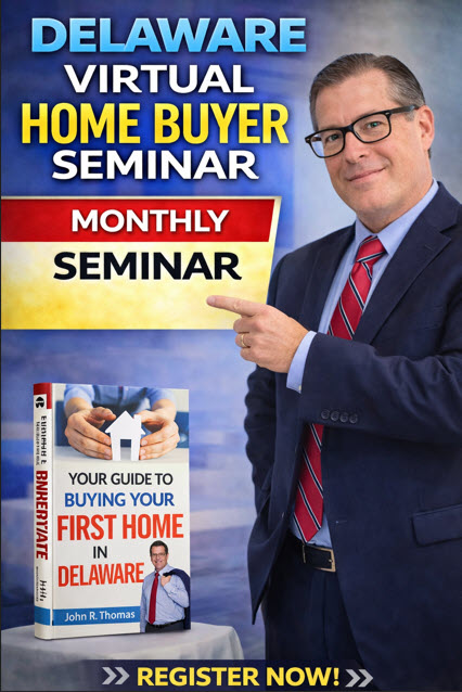 Delaware first-time home buyer seminar with John Thomas explaining mortgage programs and down payment assistance
