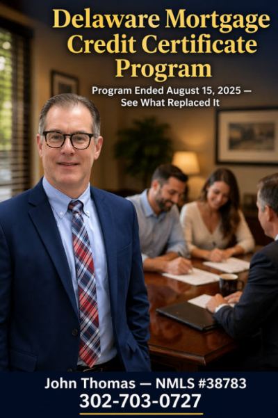 Delaware Mortgage Credit Certificate (MCC) program ended — what replaced it for Delaware first-time home buyers (mobile)