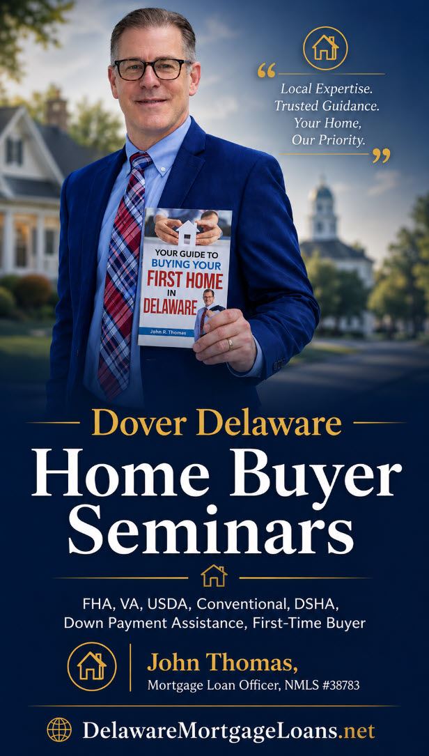 John Thomas teaching a Dover, Delaware first-time home buyer seminar - NMLS #38783