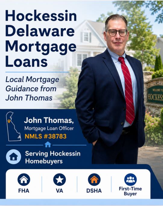 John Thomas, Hockessin Delaware mortgage lender, serving 19707 homebuyers - NMLS #38783