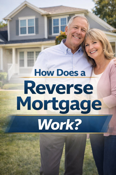 Delaware and Maryland couple reviewing reverse mortgage paperwork at a kitchen table — how a HECM loan works for homeowners age 62 and older