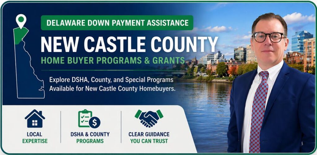 New Castle County Delaware down payment assistance programs for homebuyers
