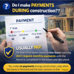 Do you make payments during construction with a VA one time close construction loan in Delaware