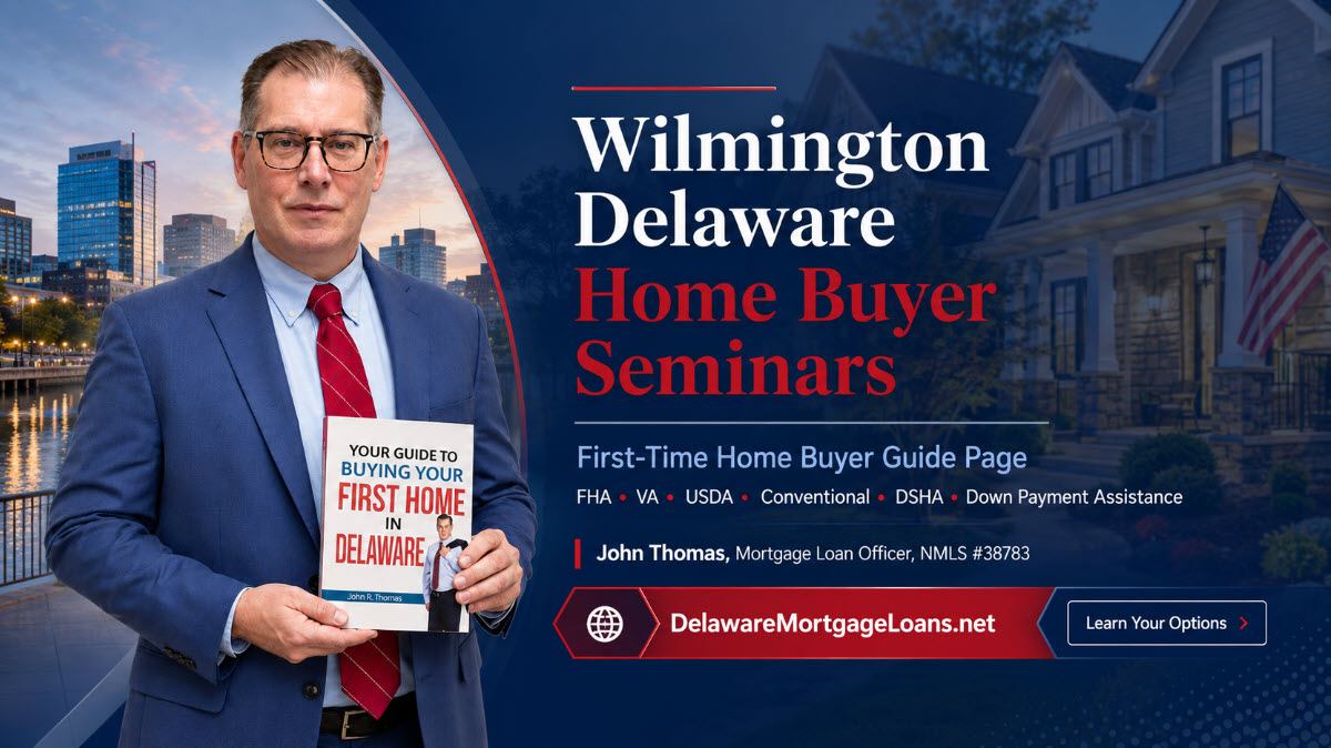 John Thomas, mortgage loan officer, teaching a Wilmington Delaware first-time home buyer seminar - NMLS #38783