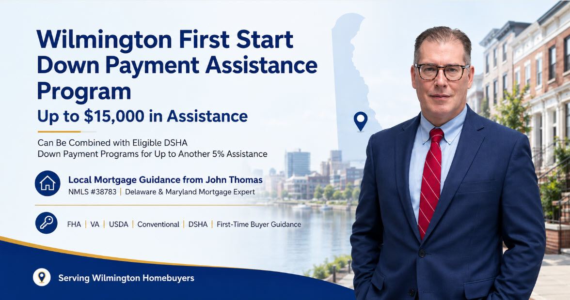 John Thomas, mortgage loan officer, helping a first-time buyer use the City of Wilmington First Start down payment program in Wilmington, Delaware - NMLS #38783